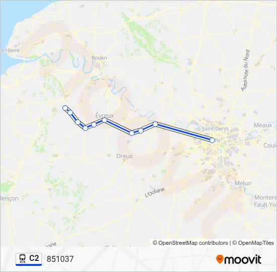 C2 Train Line Map