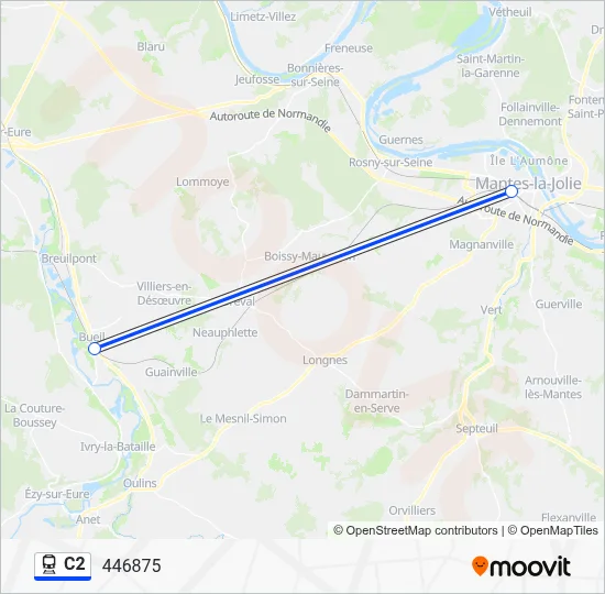 C2 Train Line Map