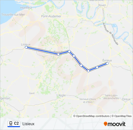 C2 Train Line Map