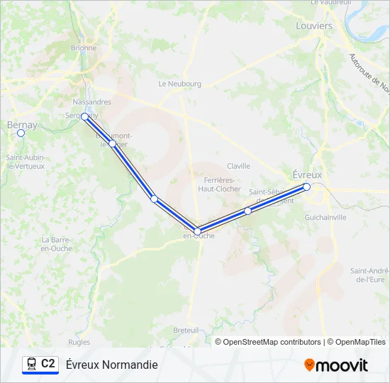 C2 Train Line Map