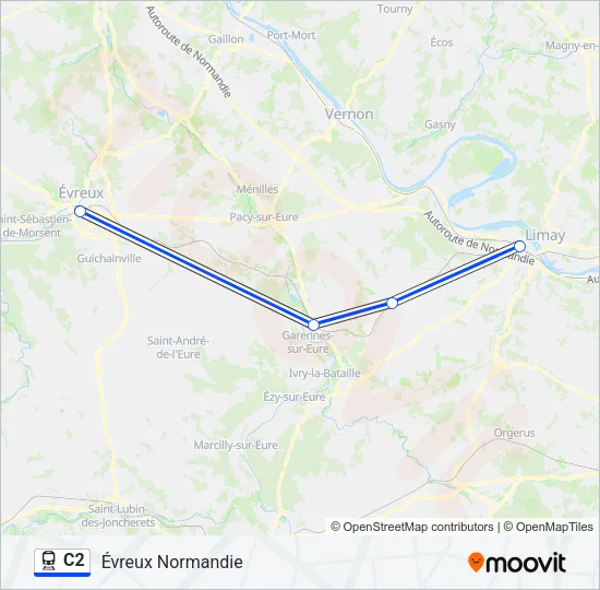 C2 Train Line Map