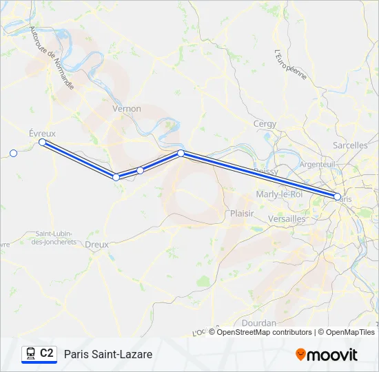 C2 Train Line Map