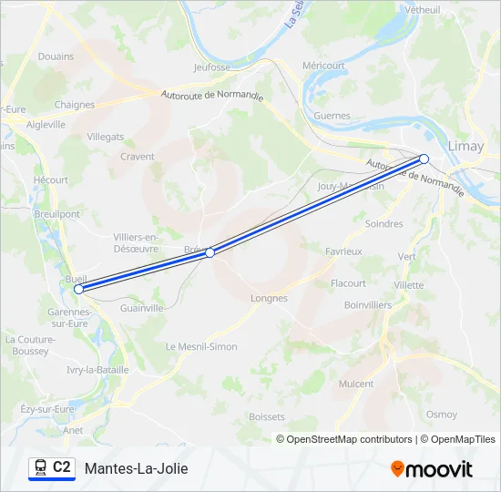 C2 Train Line Map