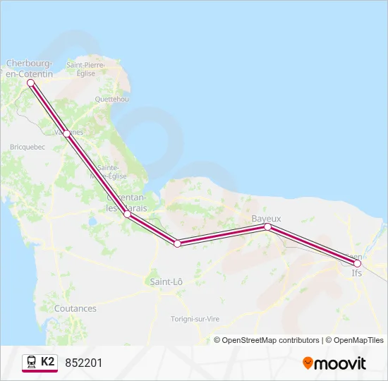 K2 Train Line Map