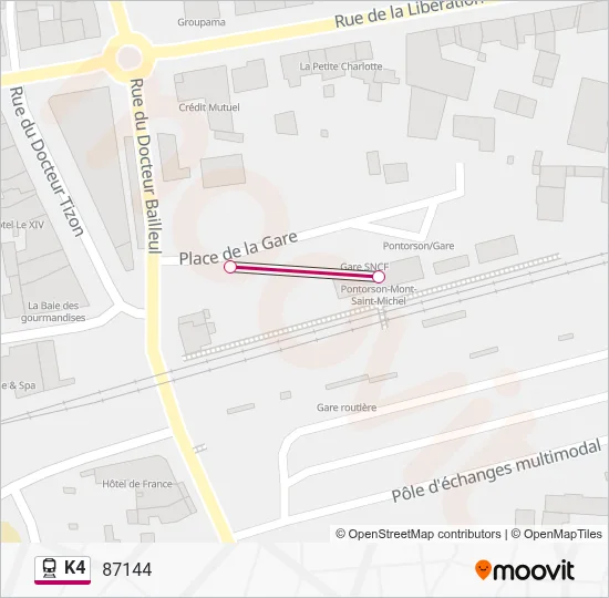 K4 Train Line Map