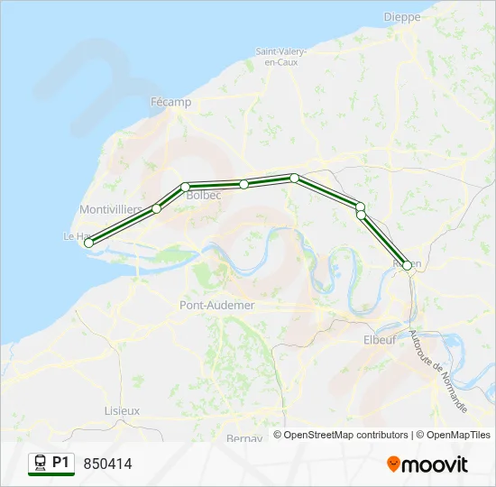 P1 Train Line Map