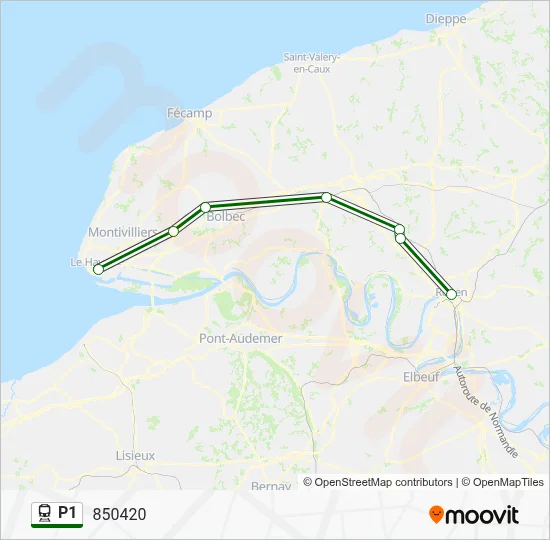 P1 Train Line Map