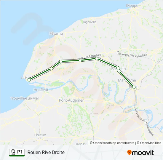 P1 Train Line Map