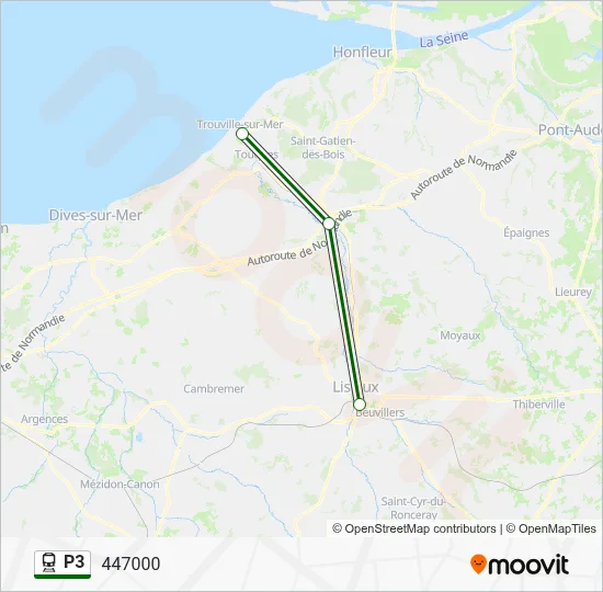 P3 Train Line Map