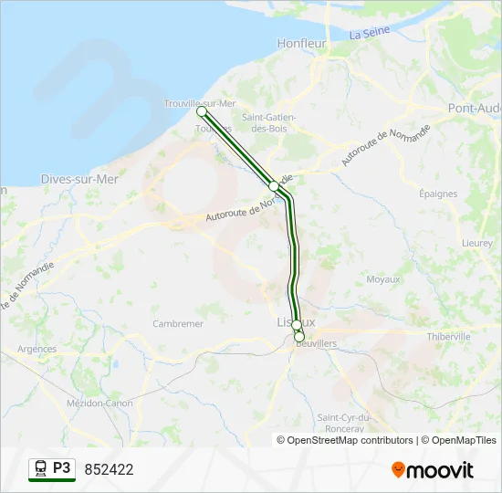 P3 Train Line Map