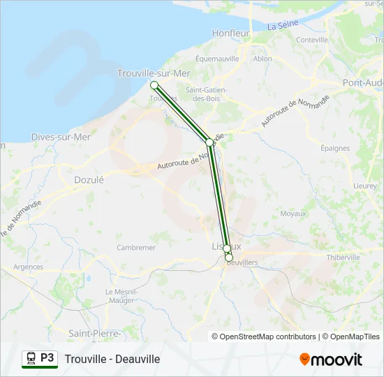 P3 Train Line Map