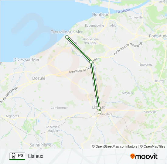 P3 Train Line Map