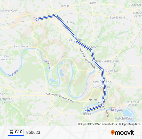 C10 Train Line Map