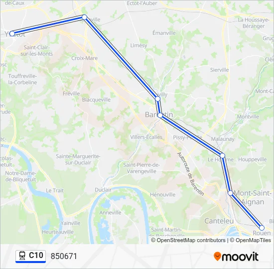 C10 Train Line Map