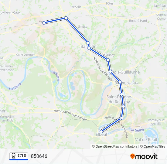 C10 Train Line Map