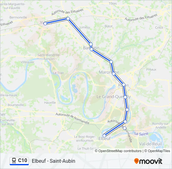 C10 Train Line Map