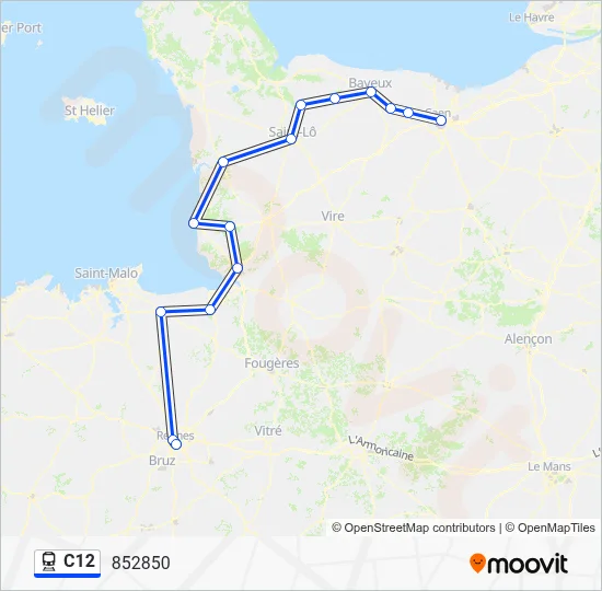 C12 Train Line Map