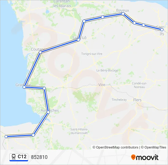 C12 Train Line Map