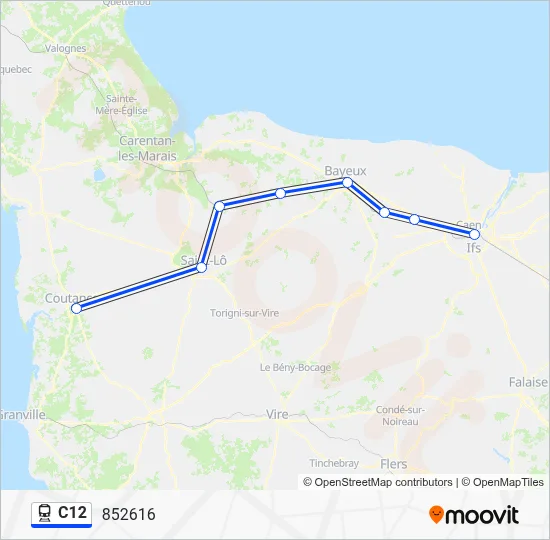 C12 Train Line Map