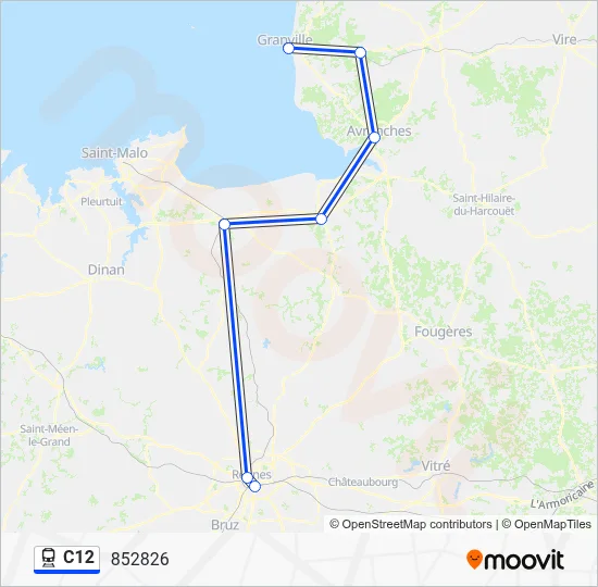 C12 Train Line Map