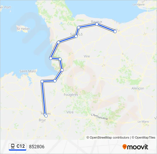 C12 Train Line Map