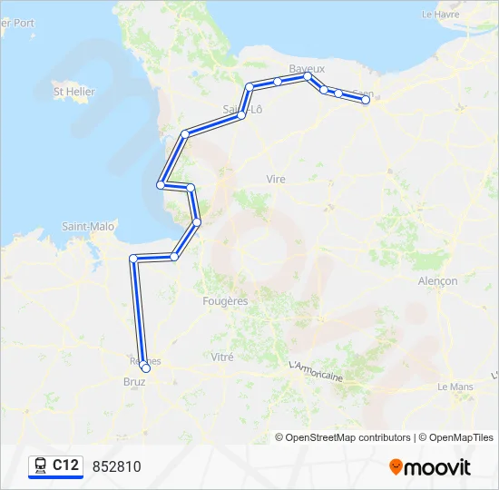 C12 Train Line Map