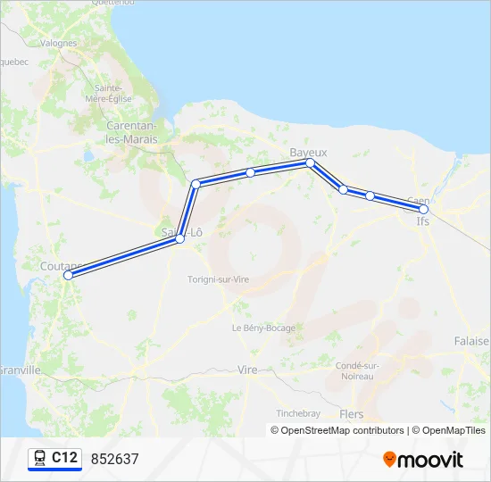 C12 Train Line Map