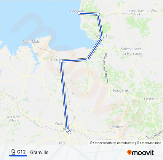 C12 Train Line Map