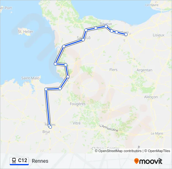 C12 Train Line Map