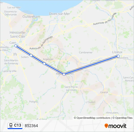 C13 Train Line Map