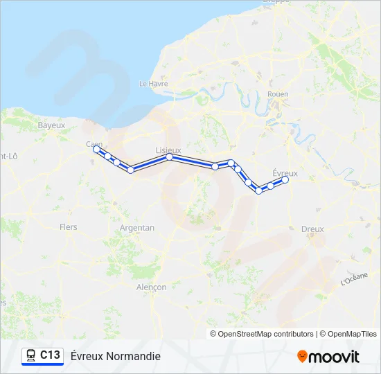 C13 Train Line Map