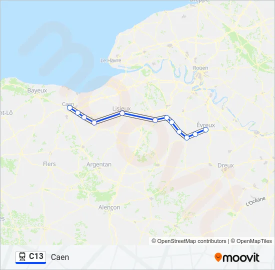 C13 Train Line Map