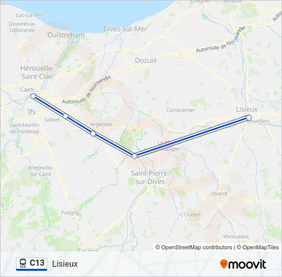 C13 Train Line Map