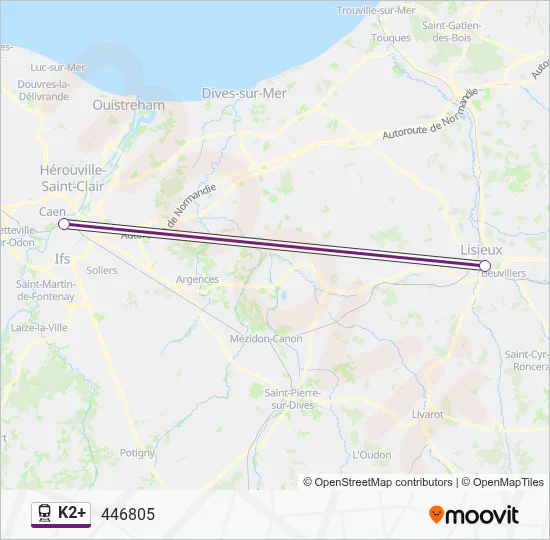K2+ Train Line Map