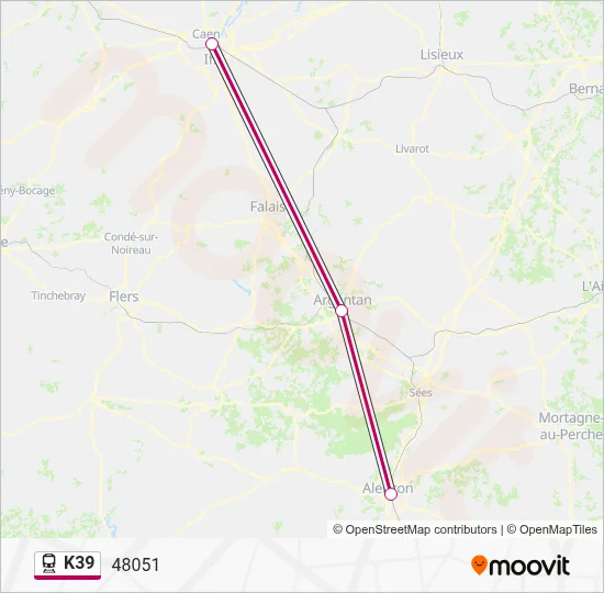 K39 Train Line Map