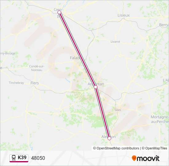 K39 Train Line Map