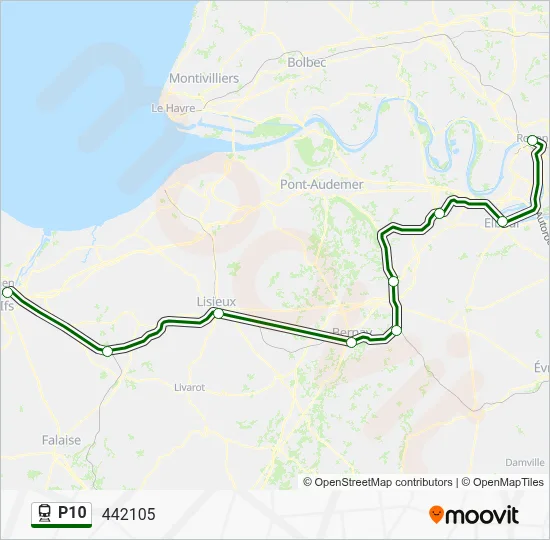 P10 Train Line Map