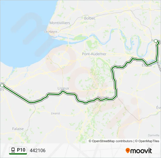 P10 Train Line Map