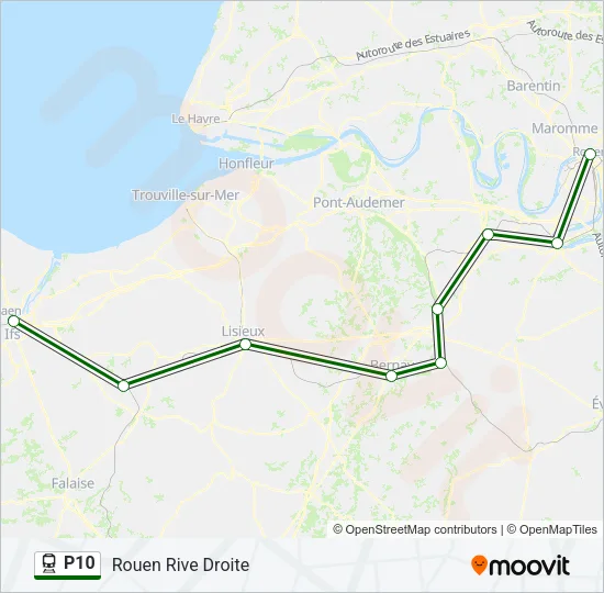 P10 Train Line Map