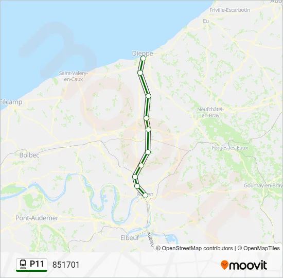 P11 Train Line Map
