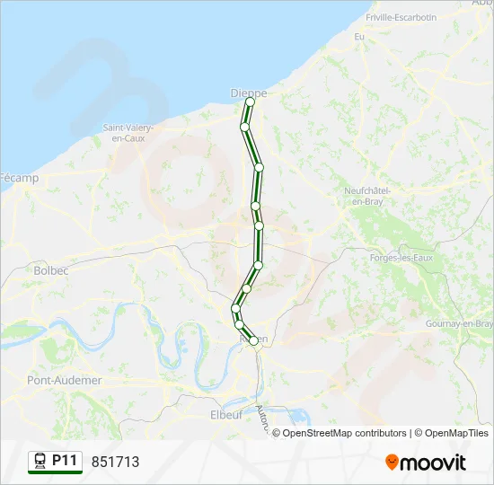 P11 Train Line Map