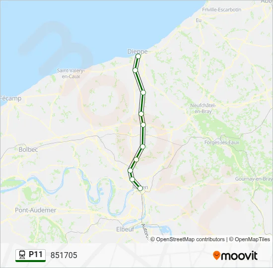 P11 Train Line Map