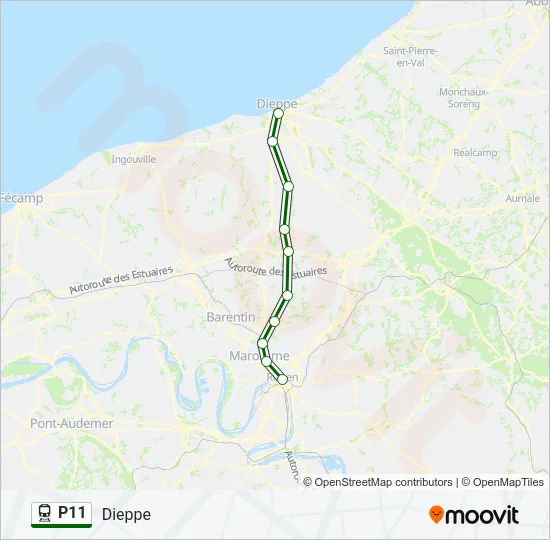 P11 Train Line Map