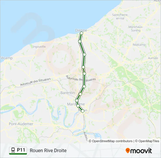 P11 Train Line Map