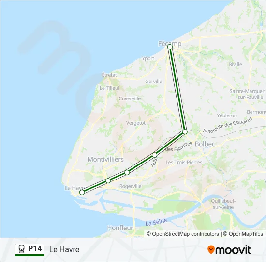 P14 Train Line Map