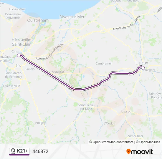K21+ Train Line Map