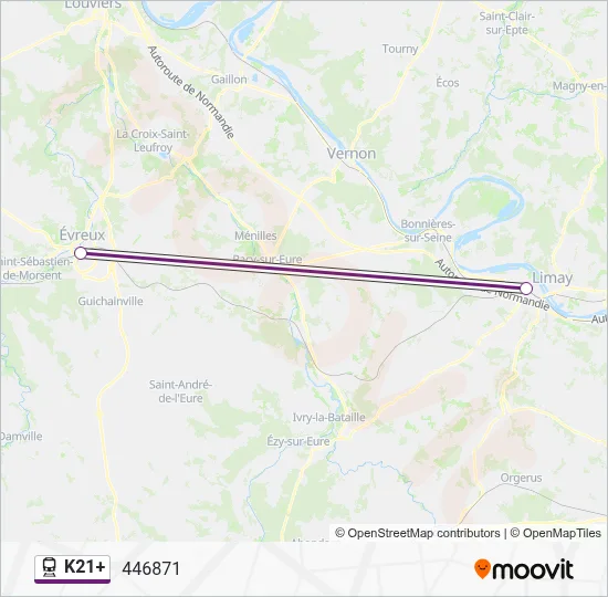 K21+ Train Line Map