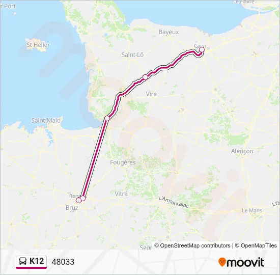 K12 Bus Line Map