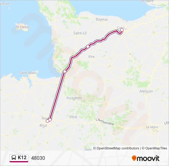 K12 Bus Line Map
