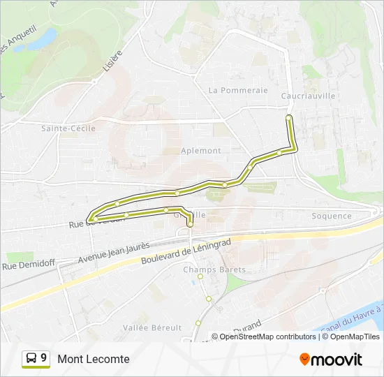 9 Bus Line Map